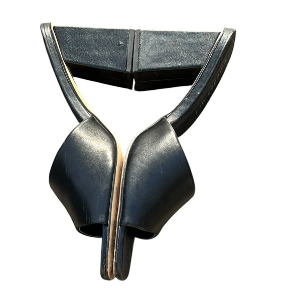 Madden Girl golden black block heel square toe mule sandals 90s - Picture 4 of 8